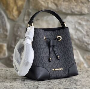 Michael Kors Mercer Logo Small Black Crossbody